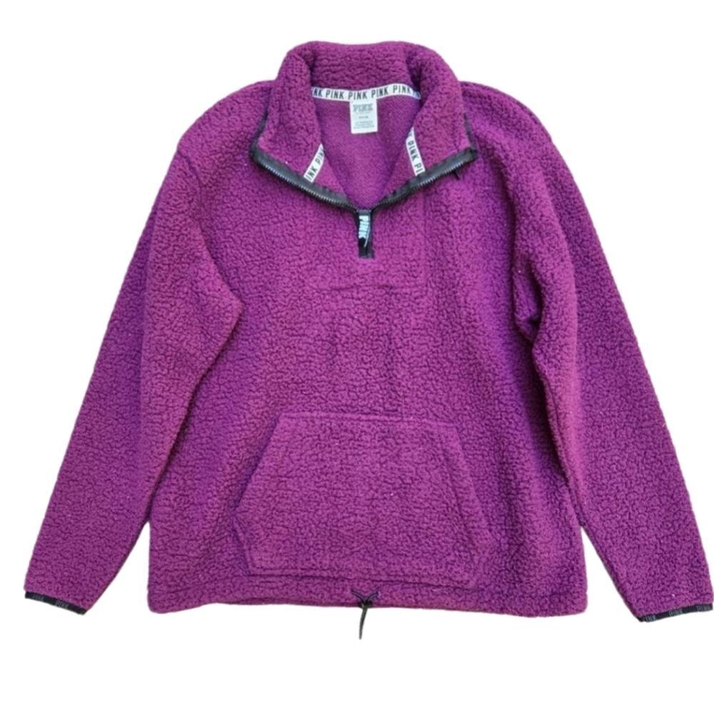 VICTORIA'S SECRET Purple Sherpa Pullover Size Medium